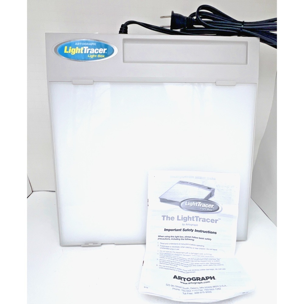 Artograph Light Tracer Light Box 12x10 Drawing Tracing Pad Tested Working